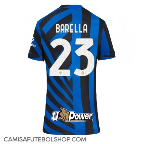 Camisa de time de futebol Inter Milan Nicolo Barella #23 Replicas 1º Equipamento Feminina 2024-25 Manga Curta